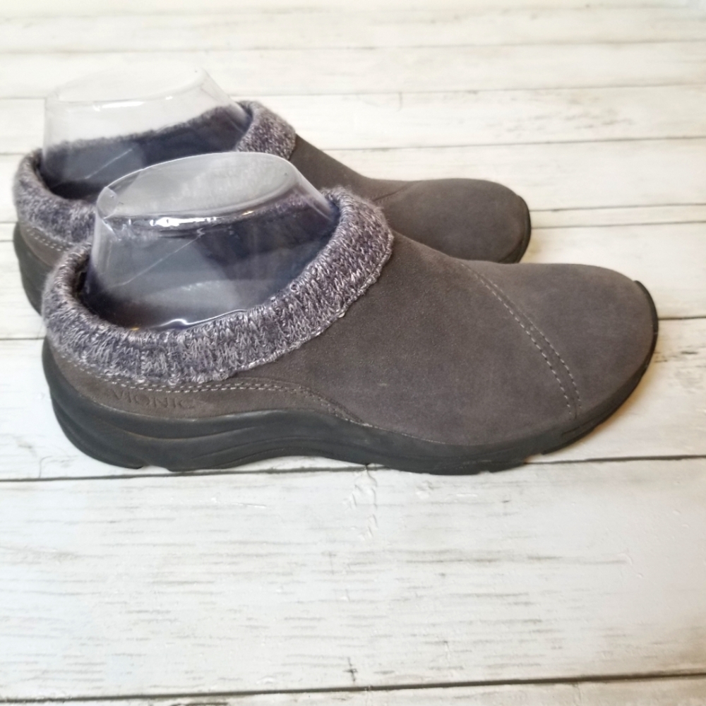 Vionic Arbor Suede Sock Detail Mule Clogs